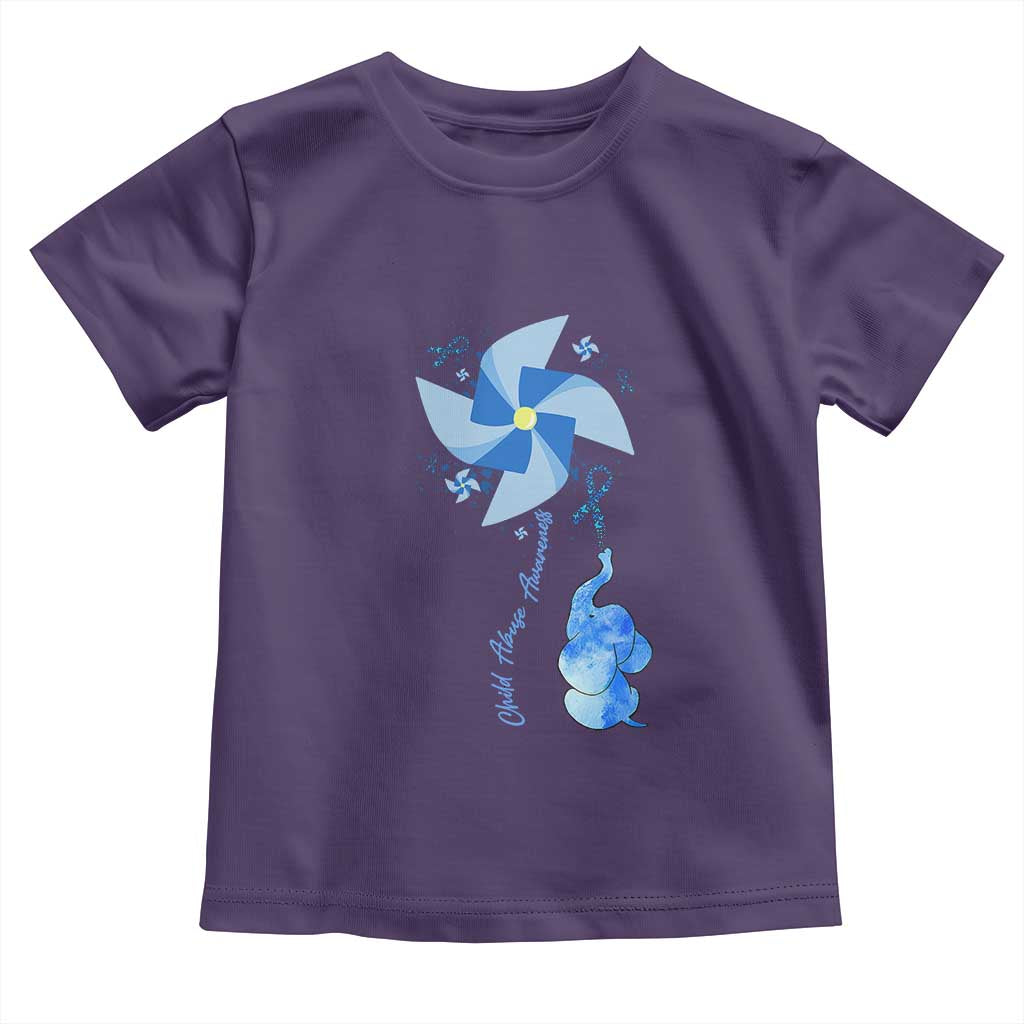 Child Abuse Prevention Awareness Toddler T Shirt Pinwheel Elephant TS11 Purple Print Your Wear