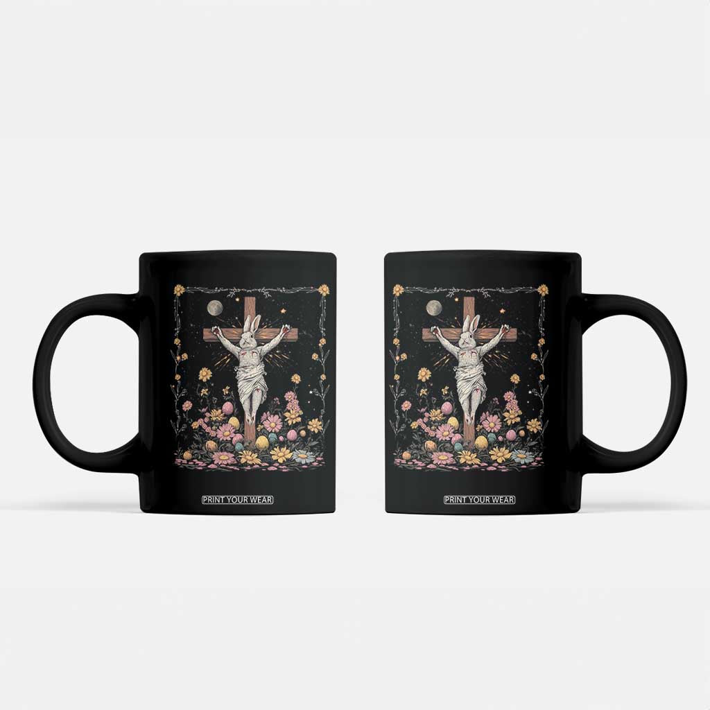 Christian Religious Easter Day Bunny Floral Christ Jesus Coffee Mug TS11 Black Print Your Wear