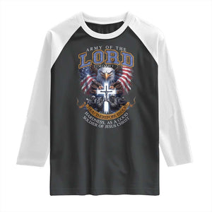 Christian Soldier Raglan Shirt Army Of The Lord Thou Therefore Endure Hardness As A Good Soldier TS11 Black White Print Your Wear