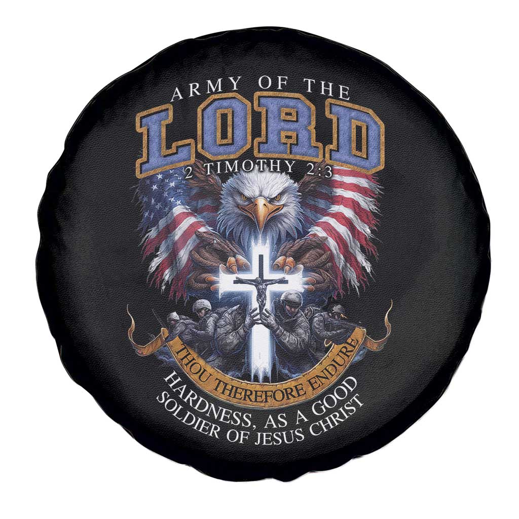 Christian Soldier Spare Tire Cover Army Of The Lord Thou Therefore Endure Hardness As A Good Soldier TS11 Print Your Wear