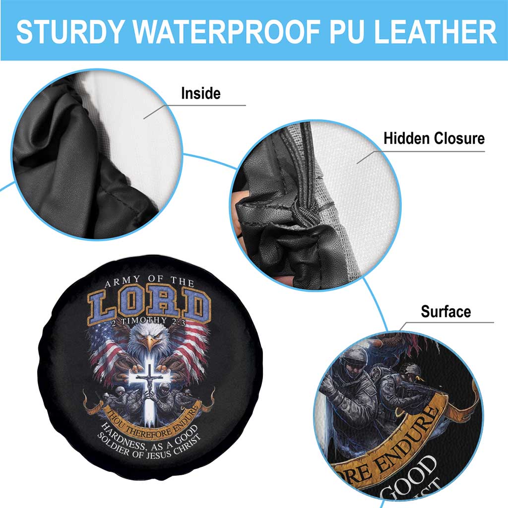 Christian Soldier Spare Tire Cover Army Of The Lord Thou Therefore Endure Hardness As A Good Soldier TS11 Print Your Wear