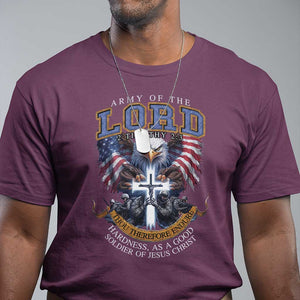 Christian Soldier T Shirt Army Of The Lord Thou Therefore Endure Hardness As A Good Soldier TS11 Maroon Print Your Wear