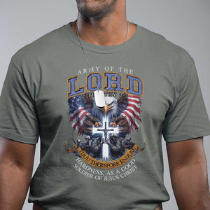 Christian Soldier T Shirt Army Of The Lord Thou Therefore Endure Hardness As A Good Soldier TS11 Military Green Print Your Wear