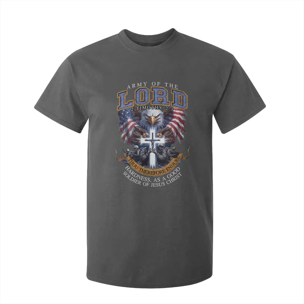 Christian Soldier T Shirt For Kid Army Of The Lord Thou Therefore Endure Hardness As A Good Soldier TS11 Dark Heather Print Your Wear