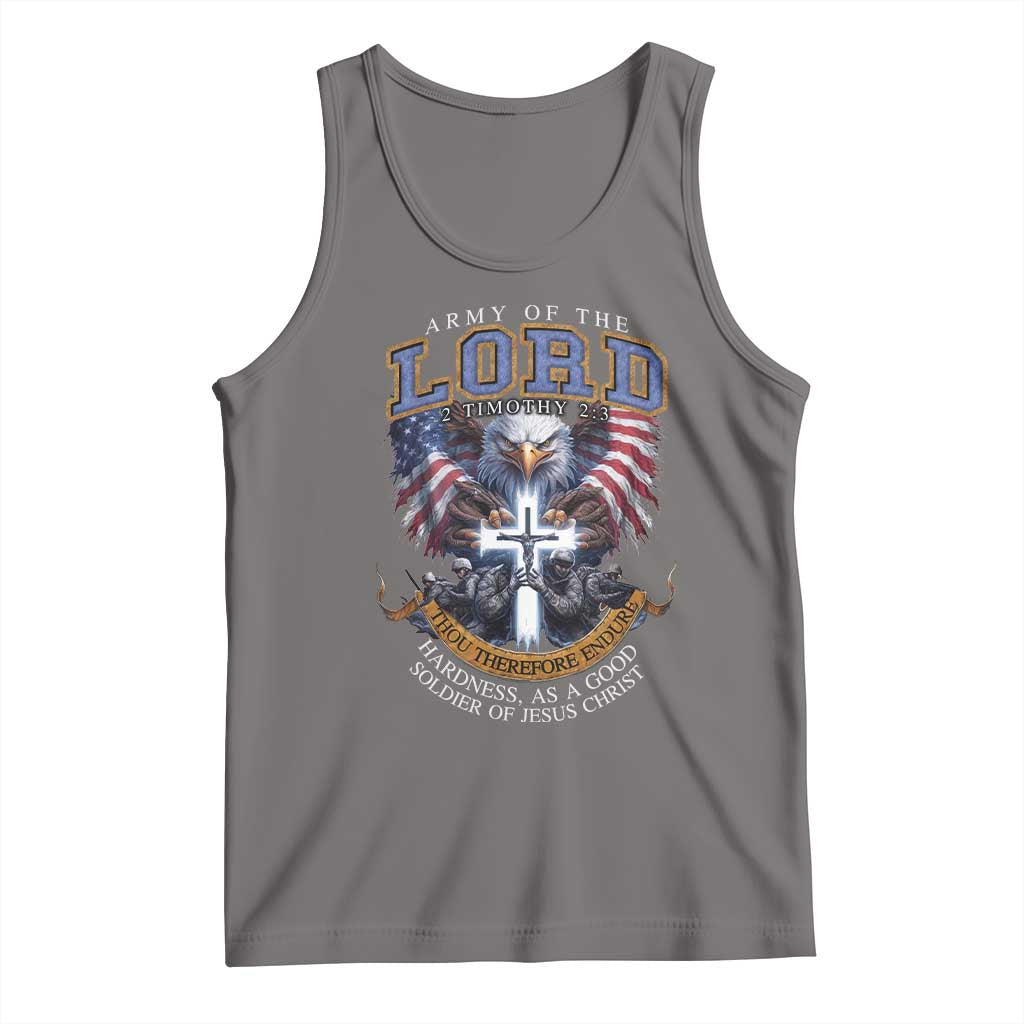 Christian Soldier Tank Top Army Of The Lord Thou Therefore Endure Hardness As A Good Soldier TS11 Deep Heather Print Your Wear