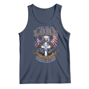 Christian Soldier Tank Top Army Of The Lord Thou Therefore Endure Hardness As A Good Soldier TS11 Navy Print Your Wear