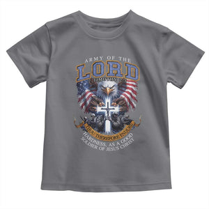 Christian Soldier Toddler T Shirt Army Of The Lord Thou Therefore Endure Hardness As A Good Soldier TS11 Charcoal Print Your Wear