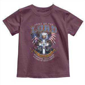 Christian Soldier Toddler T Shirt Army Of The Lord Thou Therefore Endure Hardness As A Good Soldier TS11 Maroon Print Your Wear