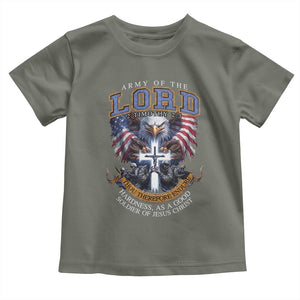 Christian Soldier Toddler T Shirt Army Of The Lord Thou Therefore Endure Hardness As A Good Soldier TS11 Military Green Print Your Wear