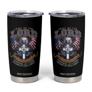 Christian Soldier Tumbler Cup Army Of The Lord Thou Therefore Endure Hardness As A Good Soldier TS11 Black Print Your Wear
