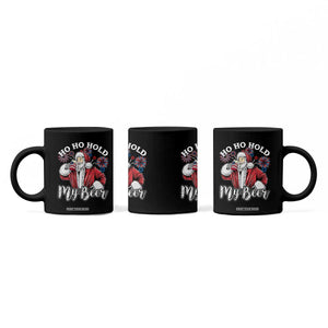Christmas In July Coffee Mug Ho Ho Hold My Beer Summer Santa USA Flag 4th Of July TS11 Print Your Wear