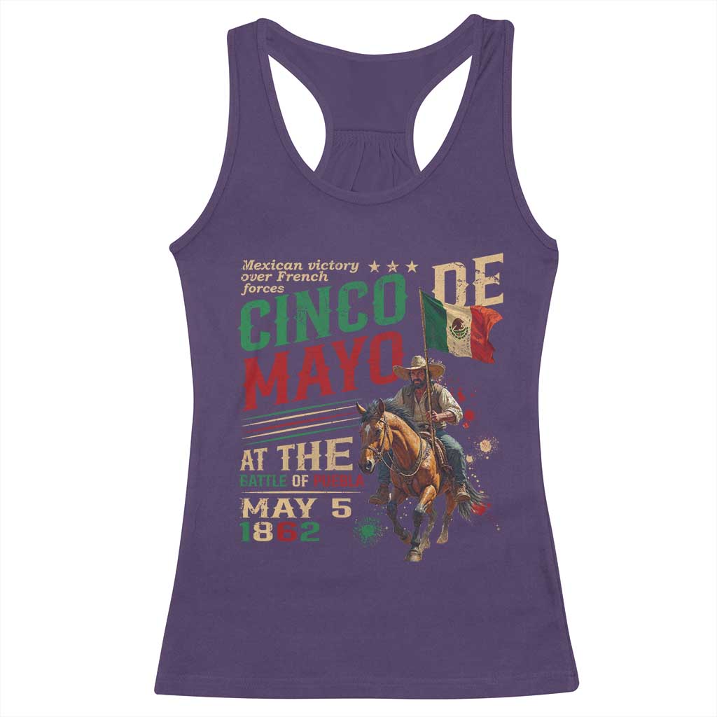 Cinco De Mayo Celebrate The Battle Of Puebla Mexico Racerback Tank Top TS11 Purple Print Your Wear
