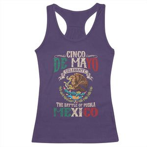 Cinco De Mayo Celebrate The Battle Of Puebla Mexico Racerback Tank Top Vintage Mexican Flag TS11 Purple Print Your Wear