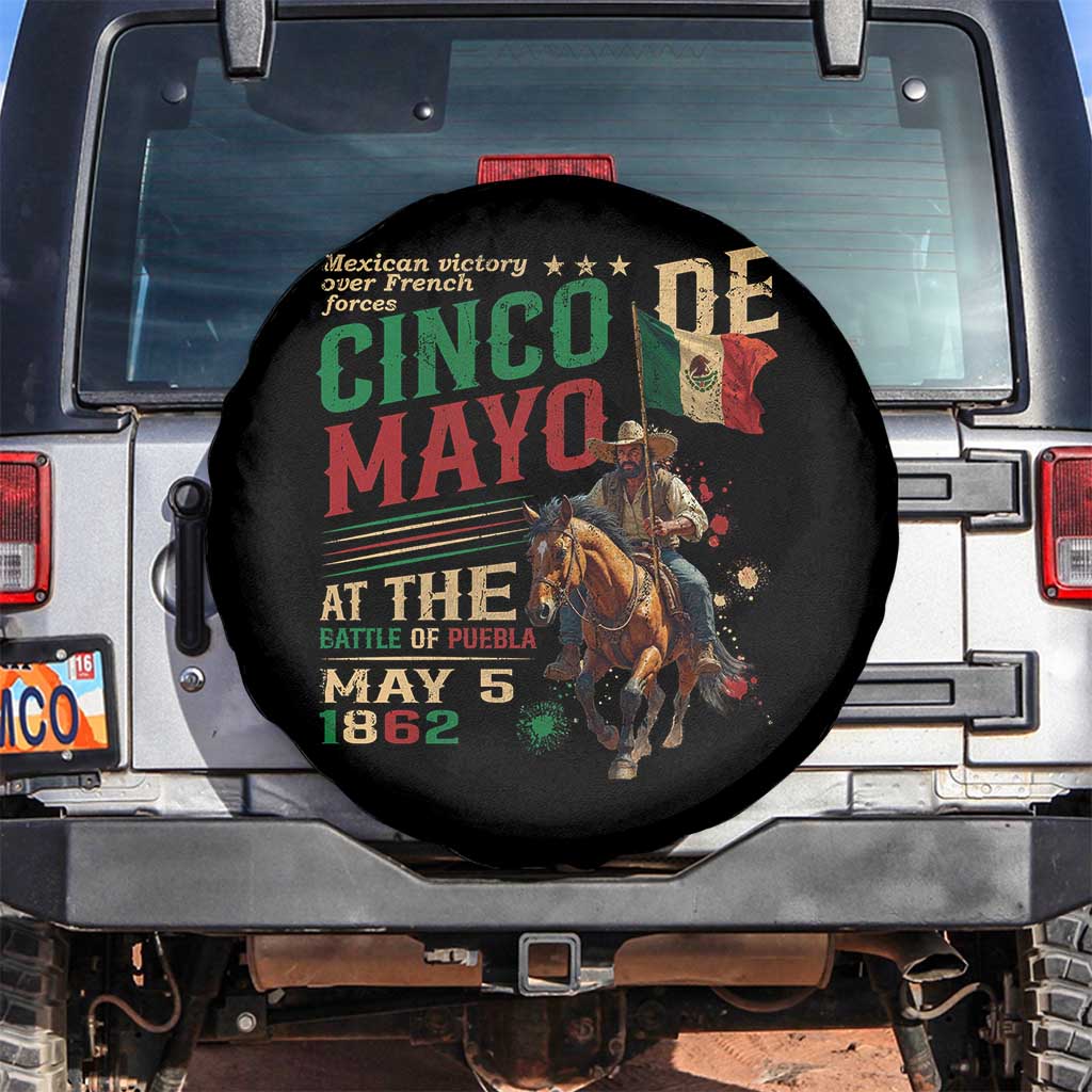 Cinco De Mayo Celebrate The Battle Of Puebla Mexico Spare Tire Cover TS11 No hole Black Print Your Wear