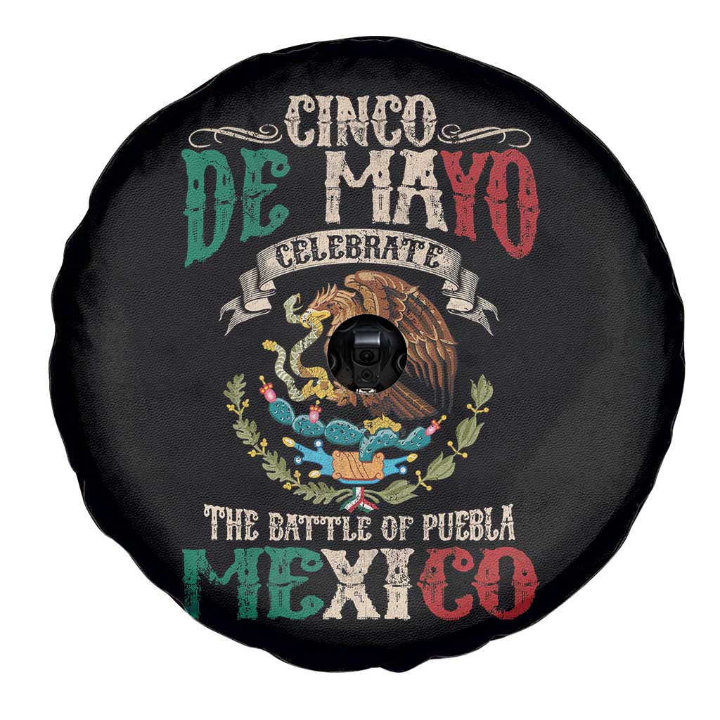 Cinco De Mayo Celebrate The Battle Of Puebla Mexico Spare Tire Cover Vintage Mexican Flag TS11 Print Your Wear