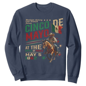 Cinco De Mayo Celebrate The Battle Of Puebla Mexico Sweatshirt TS11 Navy Print Your Wear