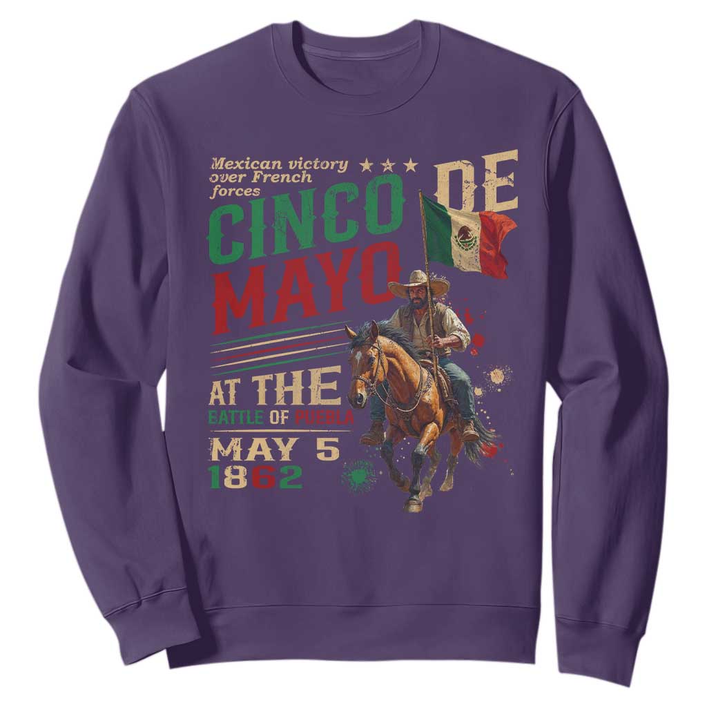 Cinco De Mayo Celebrate The Battle Of Puebla Mexico Sweatshirt TS11 Purple Print Your Wear