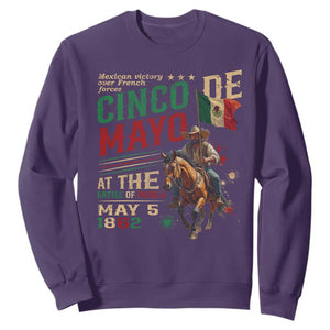 Cinco De Mayo Celebrate The Battle Of Puebla Mexico Sweatshirt TS11 Purple Print Your Wear