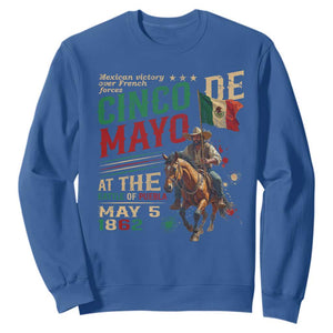 Cinco De Mayo Celebrate The Battle Of Puebla Mexico Sweatshirt TS11 Royal Blue Print Your Wear