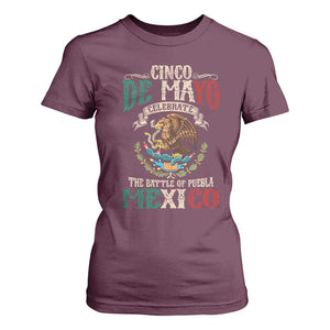 Cinco De Mayo Celebrate The Battle Of Puebla Mexico T Shirt For Women Vintage Mexican Flag TS11 Maroon Print Your Wear