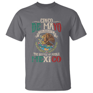 Cinco De Mayo Celebrate The Battle Of Puebla Mexico T Shirt Vintage Mexican Flag TS11 Charcoal Print Your Wear