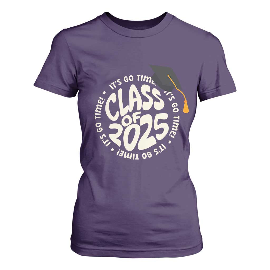 Class Of 2025 It's Go Time T Shirt For Women Graduation Seniors 2025 TS11 Purple Print Your Wear
