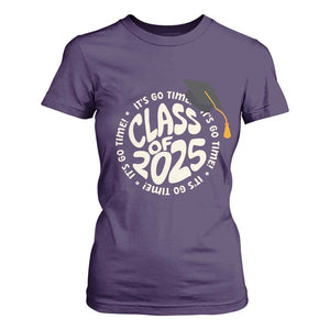 Class Of 2025 It's Go Time T Shirt For Women Graduation Seniors 2025 TS11 Purple Print Your Wear