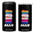 Colorful LGBTQ+ Ally Frogs Stack 4 in 1 Can Cooler Tumbler Kawaii Gay Pride Support TS02 One Size: 16 oz Black Print Your Wear