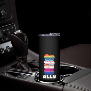 Colorful LGBTQ+ Ally Frogs Stack Skinny Tumbler Kawaii Gay Pride Support TS02 Print Your Wear