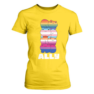 Colorful LGBTQ+ Ally Frogs Stack T Shirt For Women Kawaii Gay Pride Support TS02 Daisy Print Your Wear