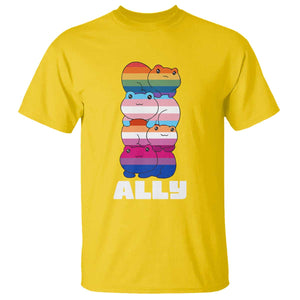 Colorful LGBTQ+ Ally Frogs Stack T Shirt Kawaii Gay Pride Support TS02 Daisy Print Your Wear