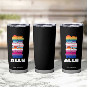 Colorful LGBTQ+ Ally Frogs Stack Tumbler Cup Kawaii Gay Pride Support TS02 Print Your Wear