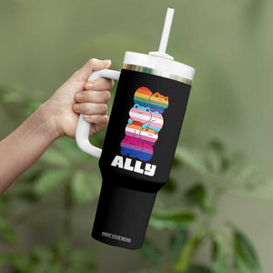 Colorful LGBTQ+ Ally Frogs Stack Tumbler With Handle Kawaii Gay Pride Support TS02 Print Your Wear