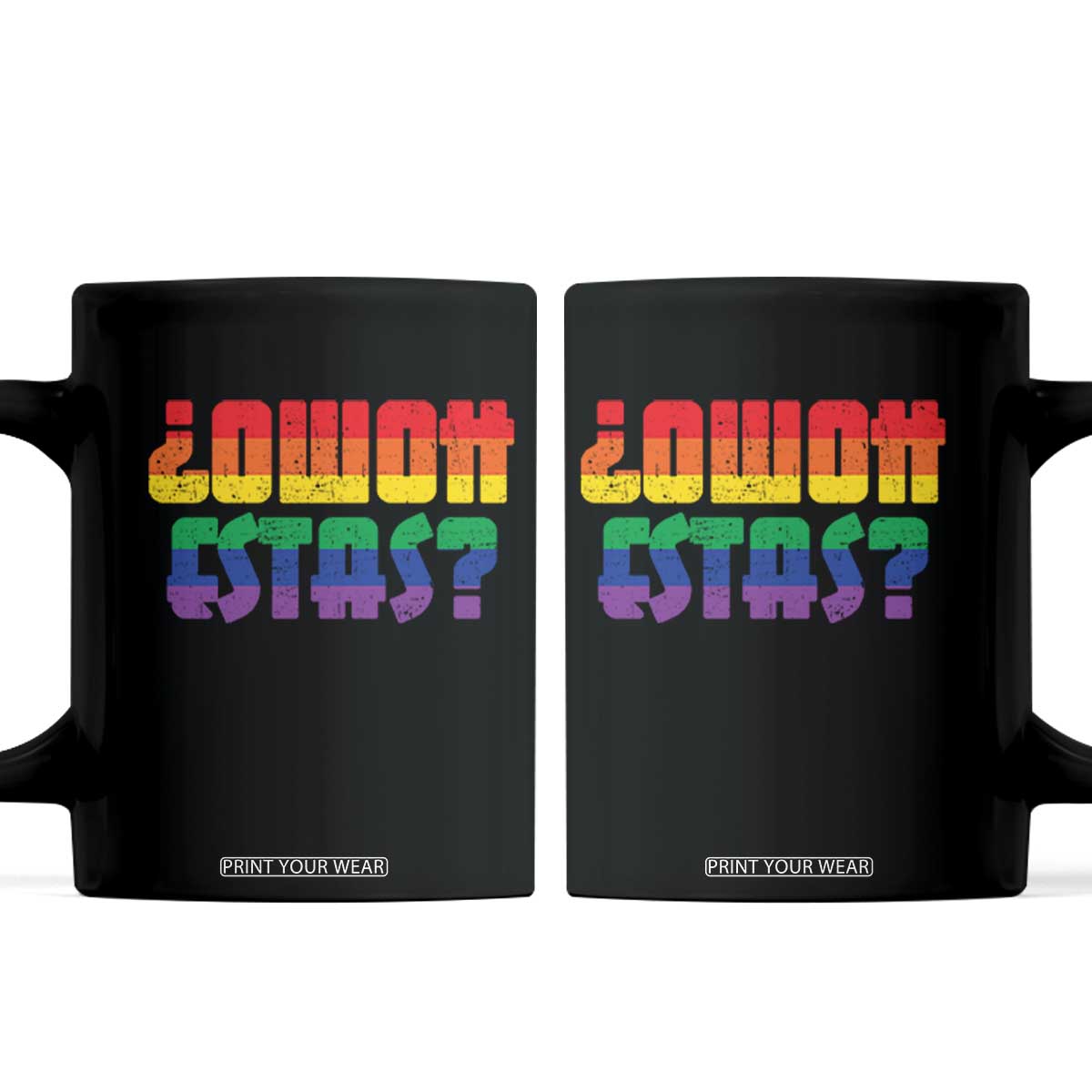 Como Estas Coffee Mug Funny Spanish LGBT Pride Latinx Retro Queer Inclusive Gift TS10 Black Print Your Wear