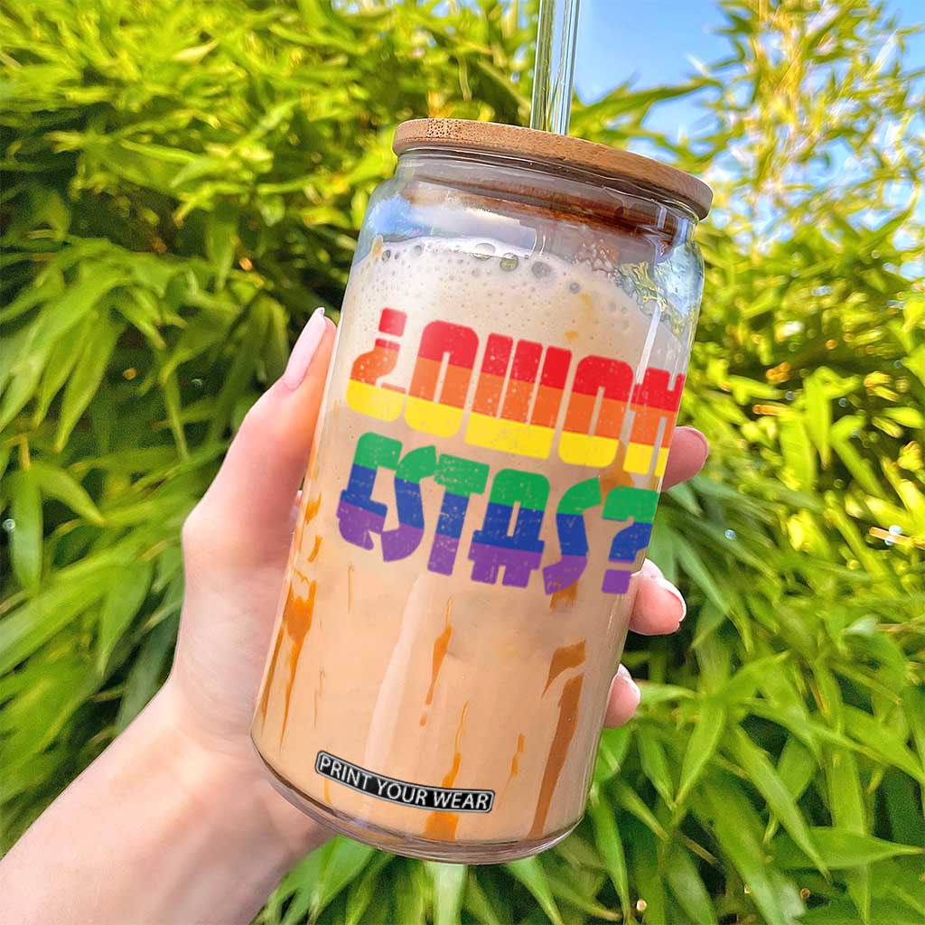 Como Estas Glass Can Funny Spanish LGBT Pride Latinx Retro Queer Inclusive Gift TS10 Print Your Wear