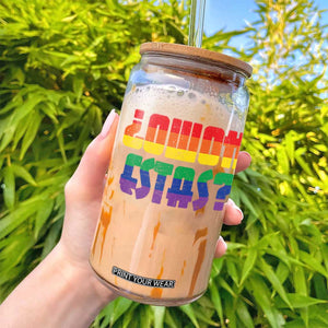 Como Estas Glass Can Funny Spanish LGBT Pride Latinx Retro Queer Inclusive Gift TS10 Print Your Wear