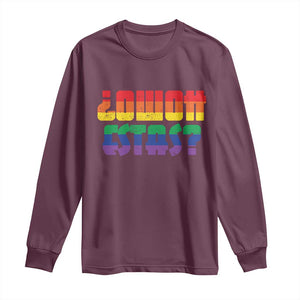 Como Estas Long Sleeve Shirt Funny Spanish LGBT Pride Latinx Retro Queer Inclusive Gift TS10 Maroon Print Your Wear