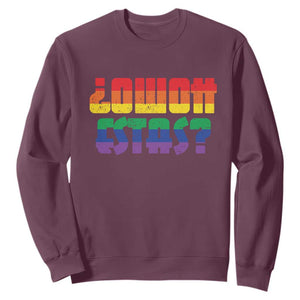 Como Estas Sweatshirt Funny Spanish LGBT Pride Latinx Retro Queer Inclusive Gift TS10 Maroon Print Your Wear