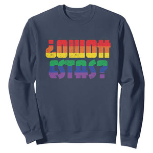Como Estas Sweatshirt Funny Spanish LGBT Pride Latinx Retro Queer Inclusive Gift TS10 Navy Print Your Wear