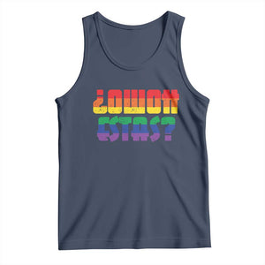 Como Estas Tank Top Funny Spanish LGBT Pride Latinx Retro Queer Inclusive Gift TS10 Navy Print Your Wear