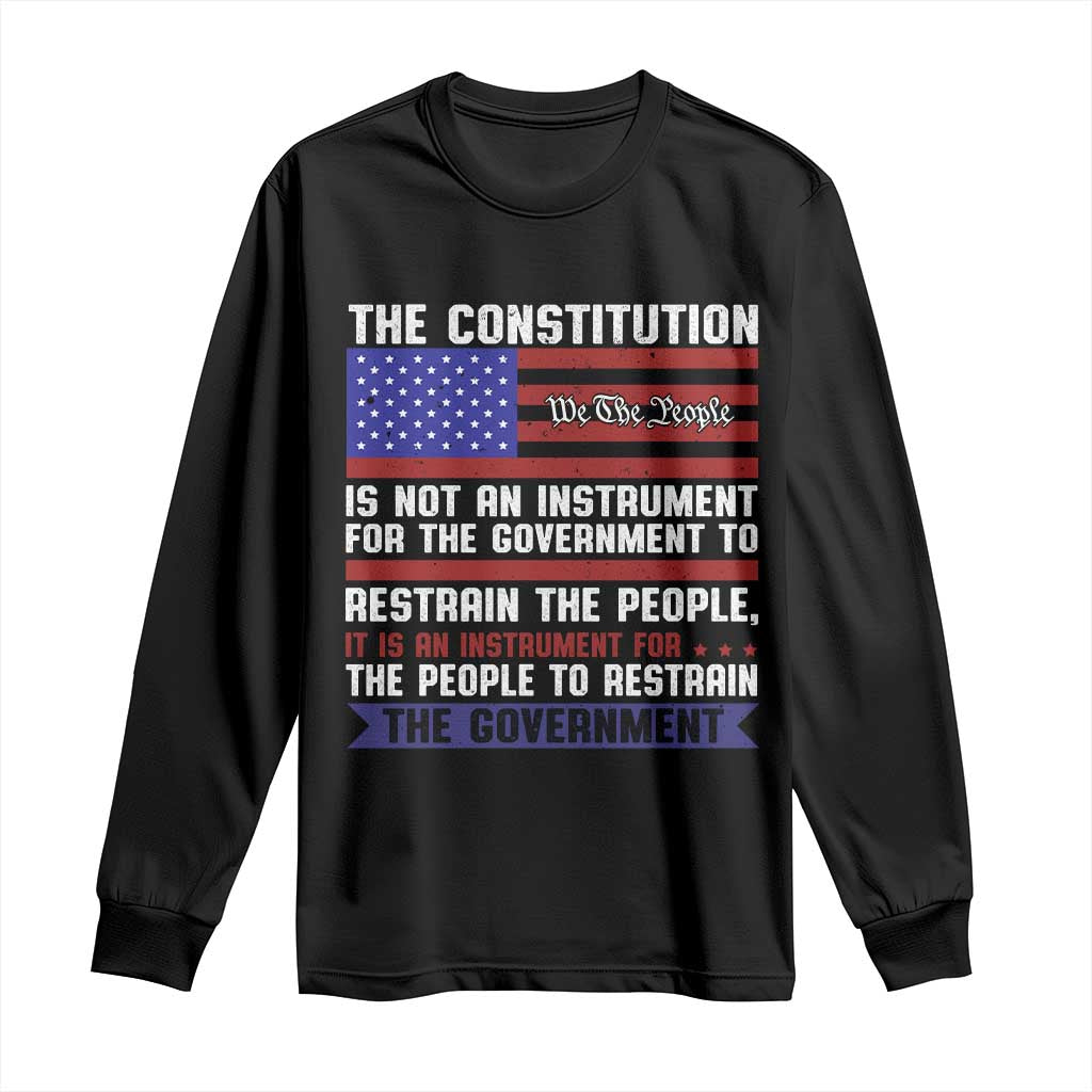 Constitution Liberty American Patriotic Long Sleeve Shirt We The People US Flag TS02 Black Print Your Wear