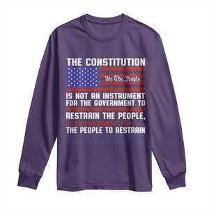 Constitution Liberty American Patriotic Long Sleeve Shirt We The People US Flag TS02 Purple Print Your Wear