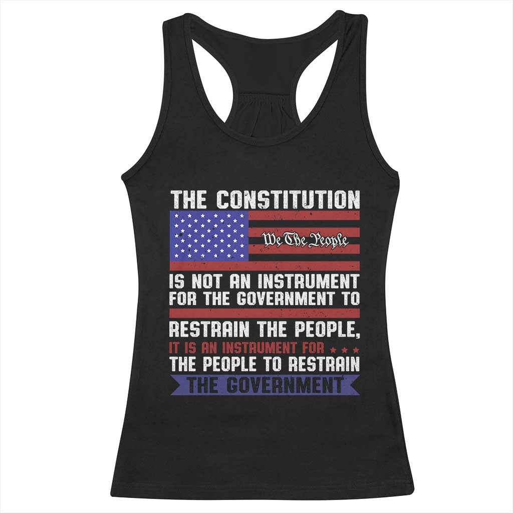 Constitution Liberty American Patriotic Racerback Tank Top We The People US Flag TS02 Black Print Your Wear