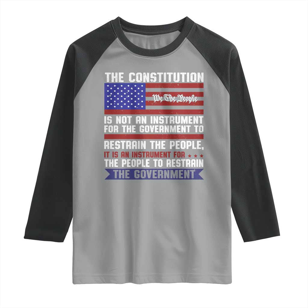 Constitution Liberty American Patriotic Raglan Shirt We The People US Flag TS02 Sport Gray Black Print Your Wear