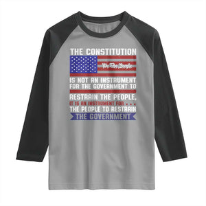Constitution Liberty American Patriotic Raglan Shirt We The People US Flag TS02 Sport Gray Black Print Your Wear