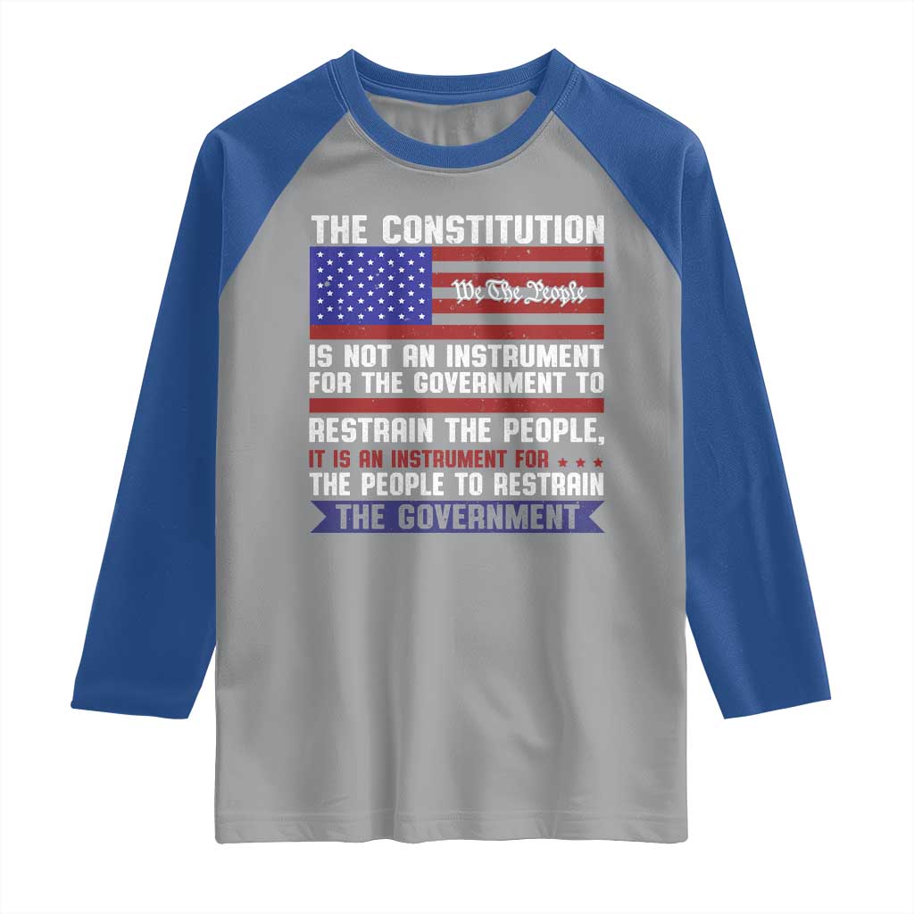 Constitution Liberty American Patriotic Raglan Shirt We The People US Flag TS02 Sport Gray Royal Print Your Wear