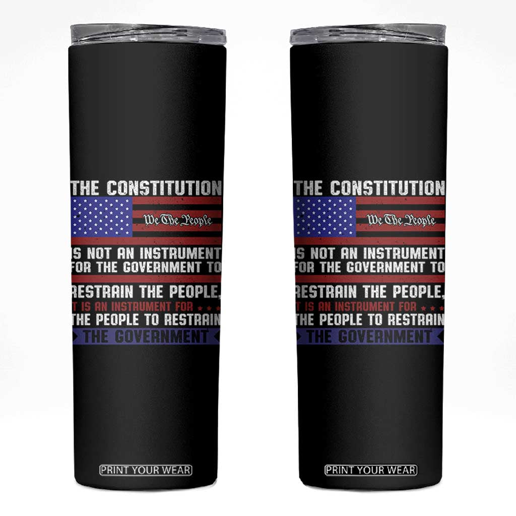 Constitution Liberty American Patriotic Skinny Tumbler We The People US Flag TS02 Black Print Your Wear