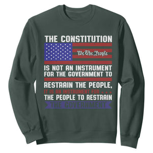 Constitution Liberty American Patriotic Sweatshirt We The People US Flag TS02 Dark Forest Green Print Your Wear