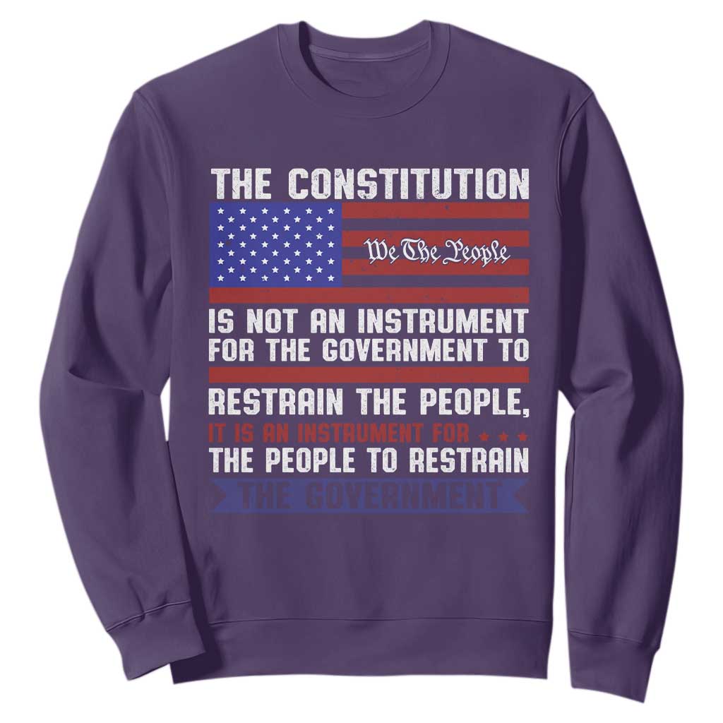 Constitution Liberty American Patriotic Sweatshirt We The People US Flag TS02 Purple Print Your Wear