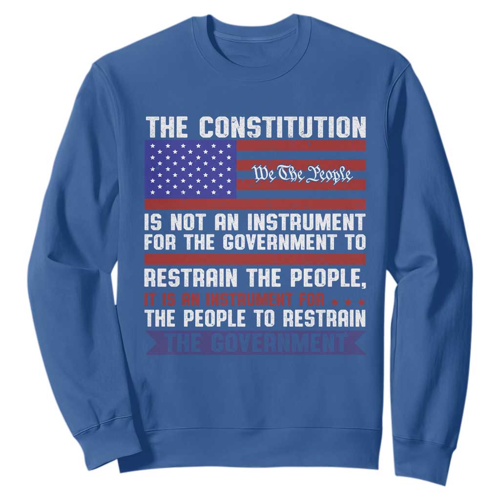 Constitution Liberty American Patriotic Sweatshirt We The People US Flag TS02 Royal Blue Print Your Wear